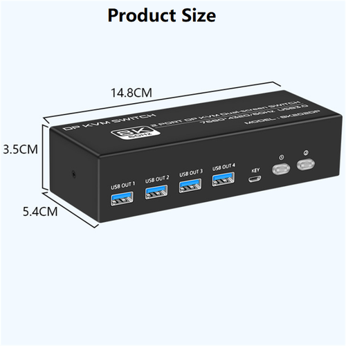 2X2 Dual Monitor HDMI KVM Switch 4K 120Hz 8K USB3.0 KVM Switcher Accessories - Photo 9/20