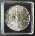1986 $1 American Silver Eagle Dollar in a Plastic Holder