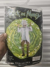 Teen Medium Rick and Morty Costume Shirt And Mask Halloween Cosplay Comedy