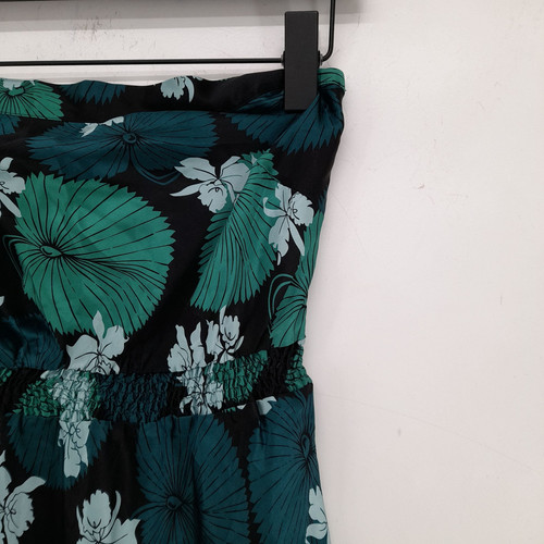 Warehouse Women's Mini Dress UK 6 Green Floral 100% Silk Short Mini - Picture 5 of 6