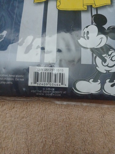 DISNEY World Mickey Mouse Yellow Adult Rain Poncho New One Size Fits All - Picture 3 of 6