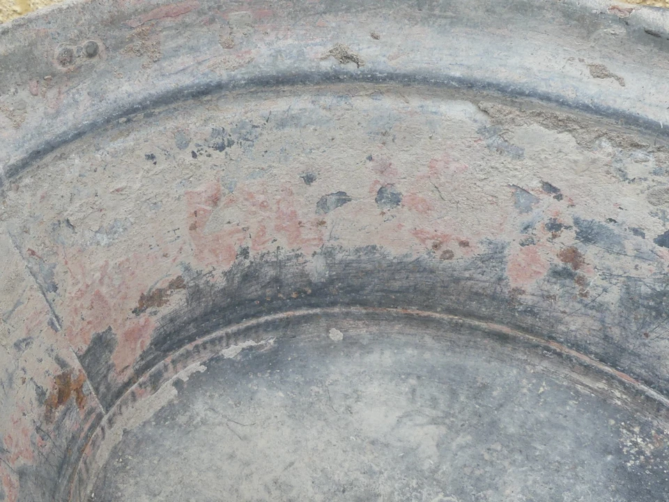 Kleine Alte Ovale Zinkwanne | Zinkbottich Metallwanne Verzinkt Vintage - Bild 2 von 4