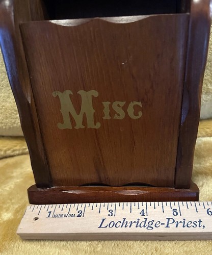 Wood Hanging Mail Organizer Holder Letters Bills Misc Wall Mount 1970s Vintage - Picture 11 of 13