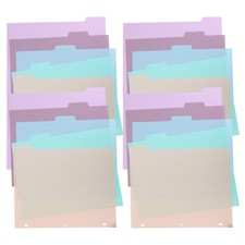  20pcs Binder Dividers: A4 Insert Page Dividers With Tabs For 3 Ring Binder