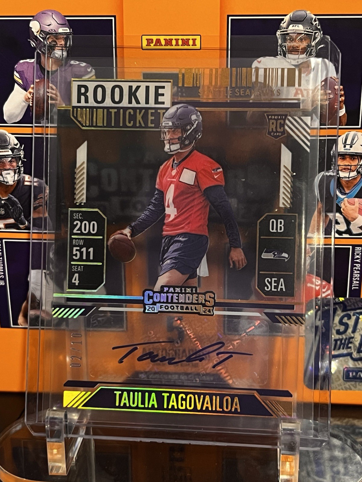 🔥 2024 Panini Contenders Taulia Tagovailoa #143 RC Clear Ticket RPS AUTO /10 🔥