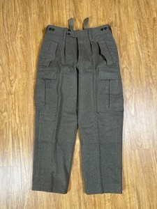 Vintage West German Wool Bundeswehr Trousers Cargo Pants Military 1960s NM