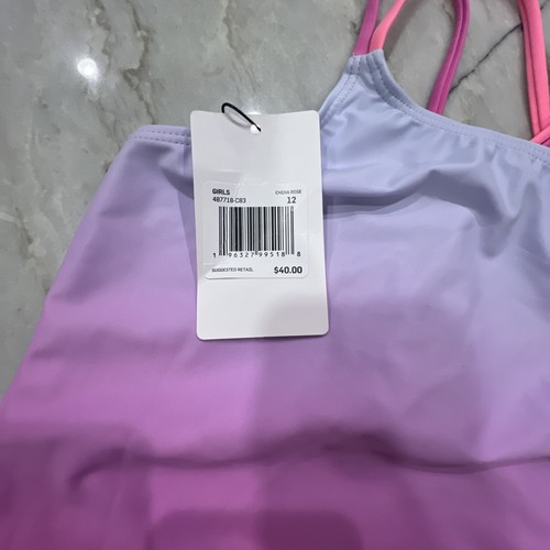 Hurley’s One Piece Swimsuit Gradient Pink/Purple Girl Sz 12 UPF 50+ MSRP $40 NWT - Picture 17 of 17