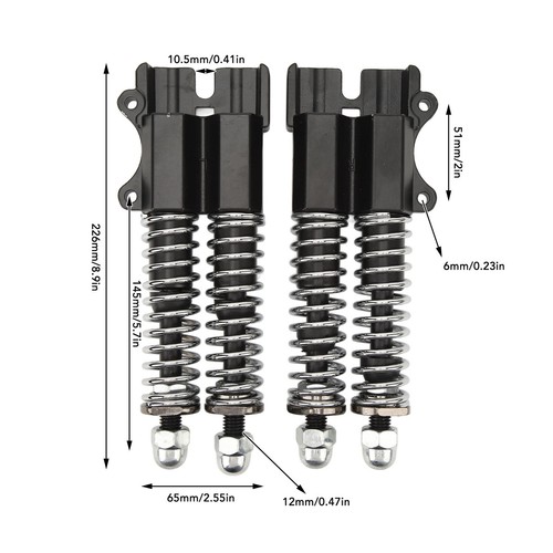 Hydraulic Front Shock Absorber 220mm 9in Coil Spring Shock Absorber For Electric - Picture 2 of 22