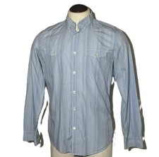 NEW Calvin Klein Slim Fit 100 Cotton Blue White Checked LS Shirt MEDIUM