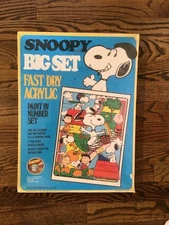 Vintage 1971 SEALED Snoopy BIG Set Paint By Numbers Peanuts Charlie Brown