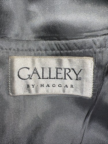 Chaqueta Blazer Vintage Gallery by Hagger Lana 40 Gris Mezcla Forrada Codos Remendados - Imagen 4 de 8
