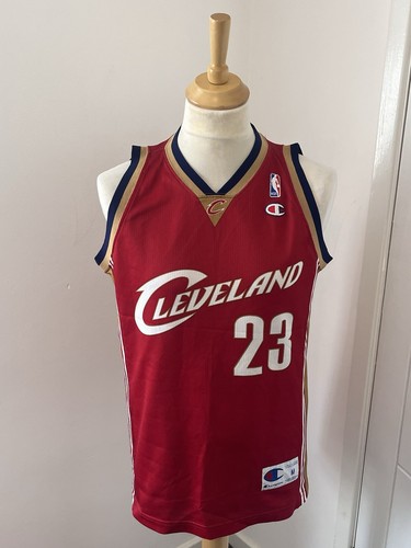 Champion Cleveland Cavaliers LeBron James 23 Red Jersey Basketball Top Medium M