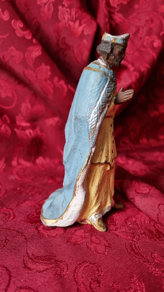 Santon Ancien Roi Mage Carton Bouilli Creche Noel - Photo 4/4