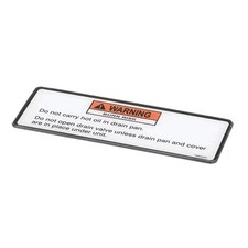 Henny Penny 168025 LabelDrain Pan Warning