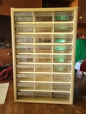 Craftsman Gold Crown Logo 27 Drawer Plastic Storage Organizer Bin Box Cabinet 