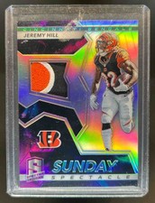2017 Panini Spectra Jeremy Hill Sunday Spectacle Patch Nebula #2/2 Bengals