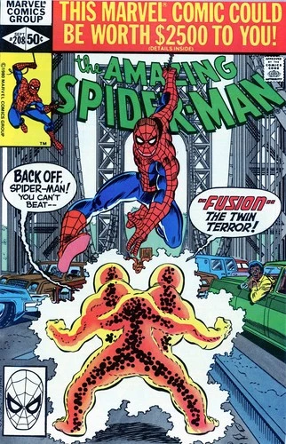 Amazing Spider-Man #208 (1980) Key 1st Fusion Twin Terror -NM-WHITE PAGES!!