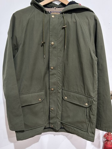 Pendleton Wool Lined Hooded Coat Rain Jacket Green Olive Mens M USA Made Classic - Picture 5 of 15
