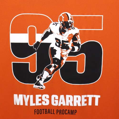 Camiseta naranja Myles Garrett 95 Football Pro Camp para hombre talla 2XL Cleveland Browns - Imagen 2 de 7