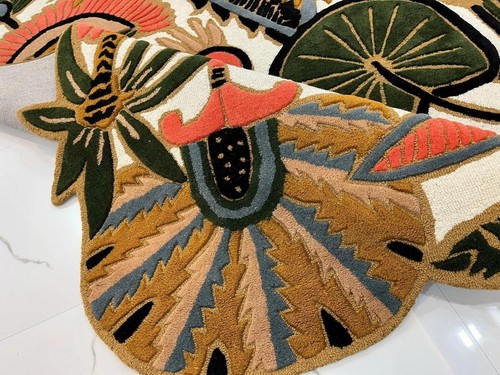 Hand Tufted Loloi Optimism Rug Denim Beige Color Rug Justina Blakeney Tufted Rug - Picture 3 of 5