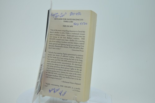 The Escape by David Baldacci Paperback Good Condition - Picture 8 of 9