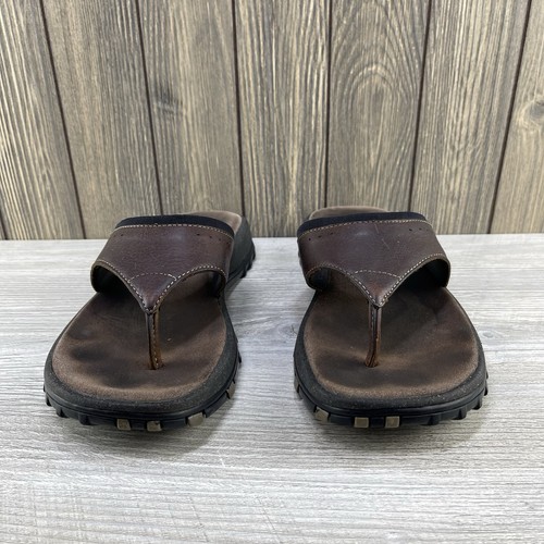 Sandalias chanclas Clarks de cuero para hombre marrón talla 11 M - Imagen 4 de 13