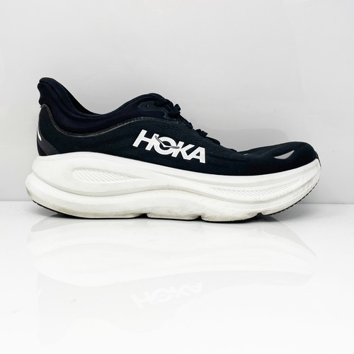 Hoka One One Herren Bondi 9 1162013 BWHT Schwarz Laufschuhe Turnschuhe Größe 9 2E