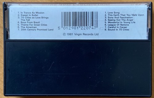 SIMPLE MINDS SONS AND FASCINATION (7 Extra Tracks Cassette 1981 Virgin OVEDC 292 - Picture 2 of 4