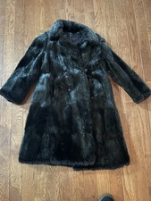 Vintage Fur Coat Dark Brown Fur Womens S/M 1950s 1960s