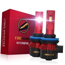  H11/H8/H9/H16 Bulbs 50000LM Pure White 6000K Plug & Play IP68 H11/H9/H8/H16