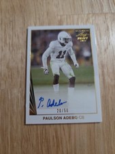 2021 Leaf Ultimate Draft PAULSON ADEBO Gold Autograph /50 Rookie Auto Saints
