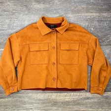 Forever 21 faux suede Brown jacket size small S B136