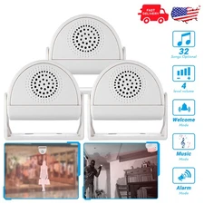 3PCS/Set Portable Motion Sensor Alarm And Entrance Alert Chime 90dB Siren Sound