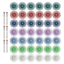 42pcs 1 Inch Radial Bristle Disc Kit with 3mm Shank for Rotary Tools,Detail A...