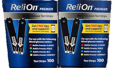 ReliOn Premier 200 Glucose Test Strips Exp 2/27 30.99 Free Ship