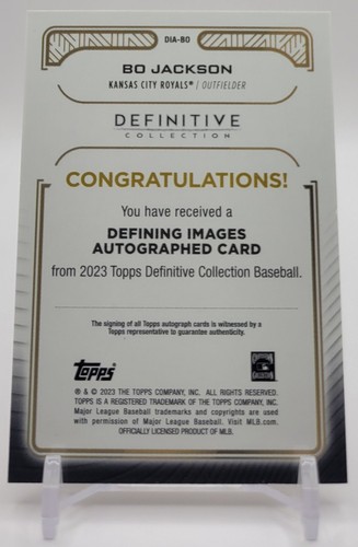 Colección Definitiva Topps 2023 Definición Imágenes Autógrafos Bo Jackson #DIA-BO - Imagen 8 de 13