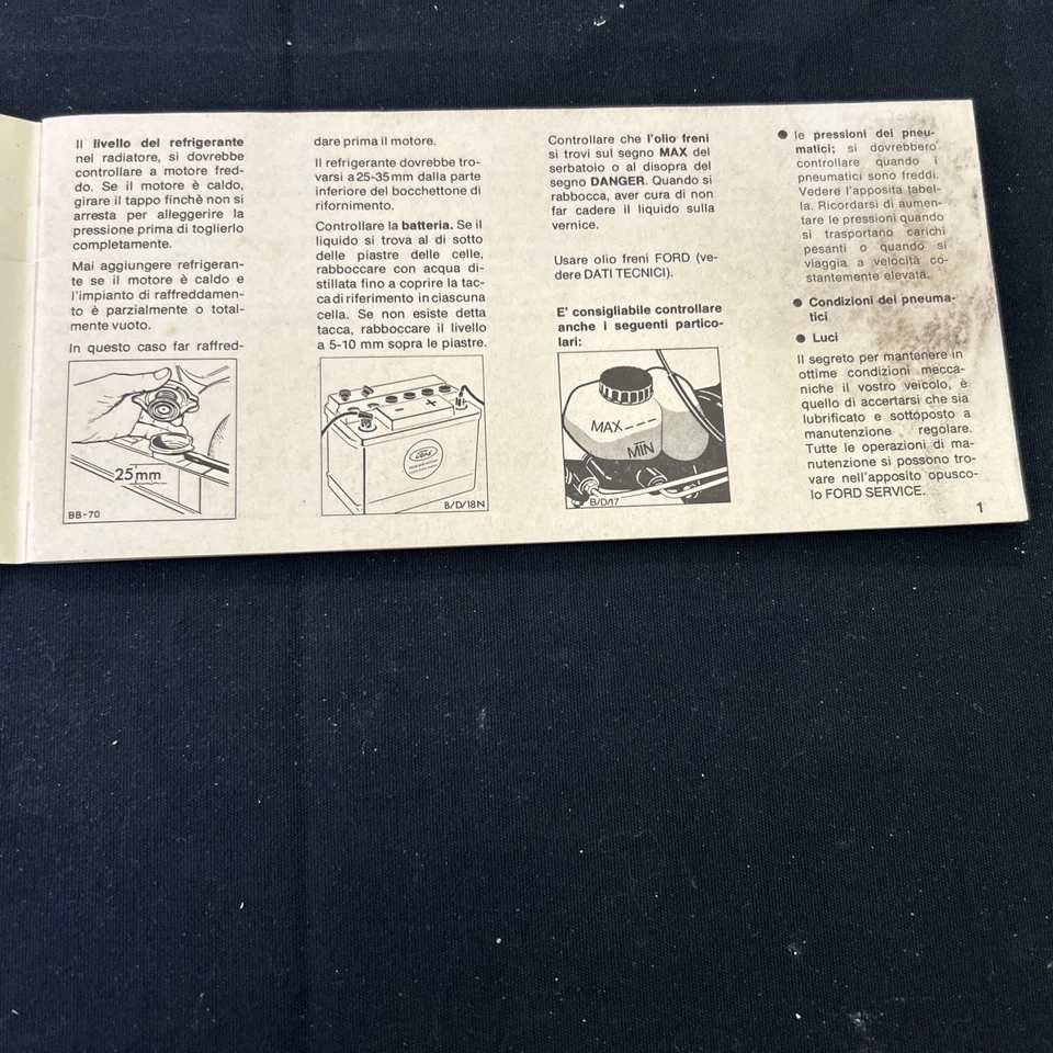 Libretto Uso e Manutenzione FORD ESCORT  Ed. VIII/75-3 - Immagine 3 di 4