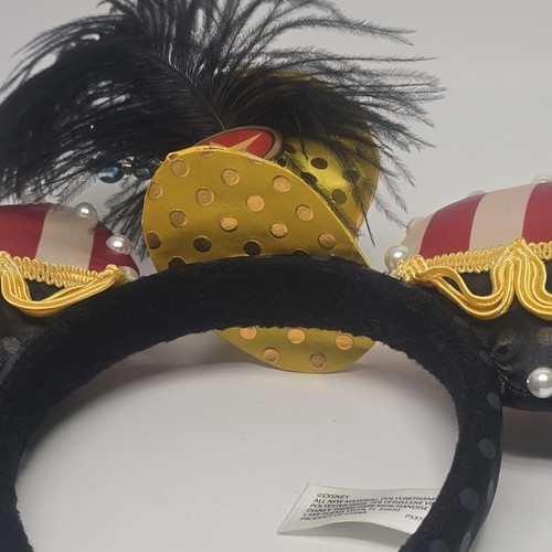 Vintage Disney Orecchie di Topolino Fascia Fascia Direttore Top Cappello Piume - Foto 17 di 22