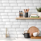 Livebor Peel and Stick Backsplash Wallpaper 11.8" x 78.7", White 
