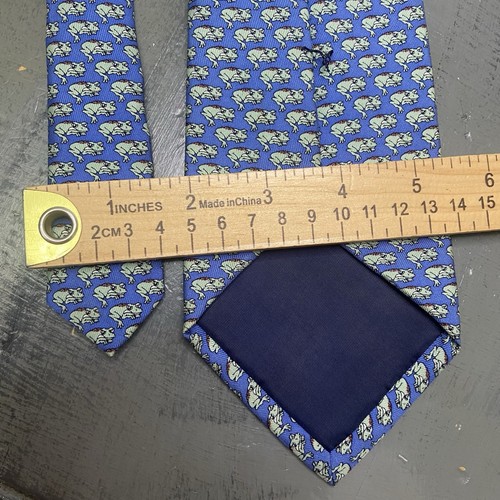 Vineyard Vines Tie Caxys Lake Forest Academy Green Frogs - Picture 5 of 9