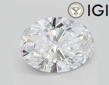 2.00 CT Oval Cut IGI Certified Lab Grown CVD Diamond E Color VS1 Clarity Stone