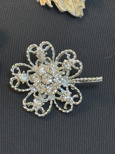 21pc Vintage Gold & Silver Tone Brooches & Pendant Jewelry Lot 3 Flowers Pig - Picture 17 of 24