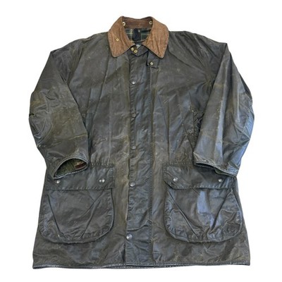 Barbour Border Wachsjacke 2 Crest Vintage 90er Country Shooting Outdoor C42 107CM