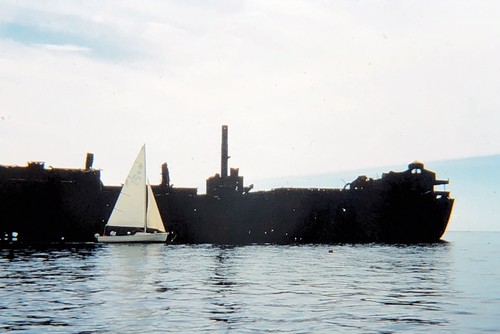 Big Ship Scene #BS5 35mm Vintage Color Transparency Photo Slide PS7.