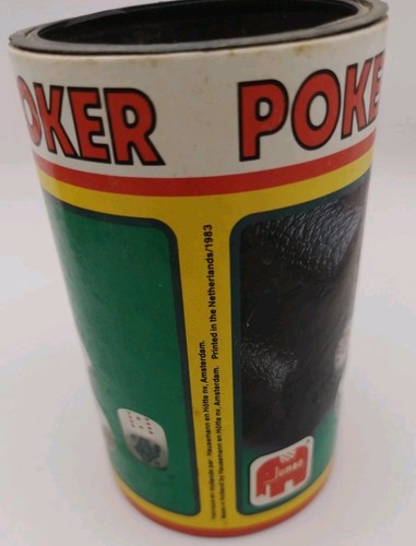 Vintage 1983 Jumbo Poker Dice Game – Cup, Instructions & Mixed Dice Lot - Picture 3 of 6