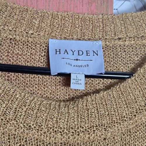 BOHO Relaxed Oversized Sweater Pocket Front Hayden Los Angeles Womens Large - Picture 2 of 10