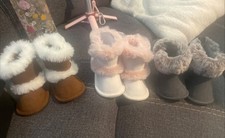 Bundle Of 3 Baby Fur Boats First Steps By Stepping Stones Size 1 0-3 M 