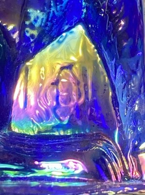 Boyd Art Glass Sly The Fox In Cobalt Carnival # 1 Second Series