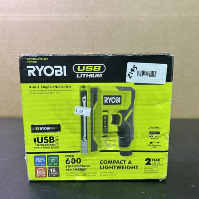 #ad #ad Ryobi USB Lithium Rechargeable 4 in 1 Stapler Nailer FVN51K Z185 $49.00