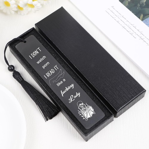Smut Metal Bookmark Gift - Funny Bookmarks for Women Smutty Book Marks Black  - Bild 5 von 6
